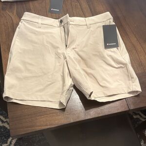 Lululemon Cream and Black Shorts
